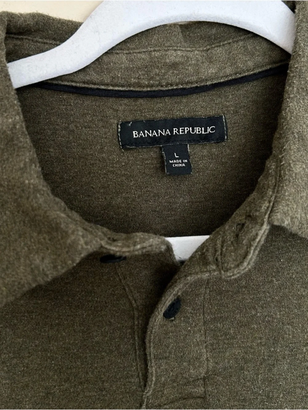 Banana Republic Men’s Olive Green Short Sleeve Polo Shirt